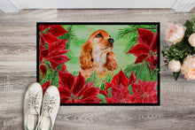 Load image into Gallery viewer, Cocker Spaniel Poinsettas Doormat - 18x27 Decorative Floor Mat – Indoor/Outdoor Rug with Artistic Flair CK1354MAT