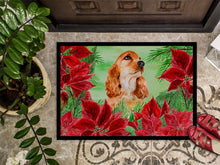 Load image into Gallery viewer, Cocker Spaniel Poinsettas Doormat - 18x27 Decorative Floor Mat – Indoor/Outdoor Rug with Artistic Flair CK1354MAT
