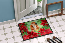 Load image into Gallery viewer, Cocker Spaniel Poinsettas Doormat - 18x27 Decorative Floor Mat – Indoor/Outdoor Rug with Artistic Flair CK1354MAT