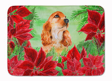Load image into Gallery viewer, Cocker Spaniel Poinsettas Machine Washable Memory Foam Mat CK1354RUG