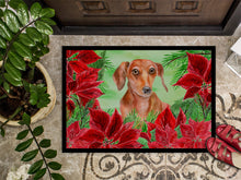 Load image into Gallery viewer, Red Dachshund Poinsettas Doormat - 24x36 Decorative Floor Mat – Indoor/Outdoor Rug with Artistic Flair CK1355JMAT