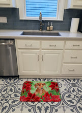 Load image into Gallery viewer, Red Dachshund Poinsettas Machine Washable Memory Foam Mat CK1355RUG