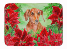 Load image into Gallery viewer, Red Dachshund Poinsettas Machine Washable Memory Foam Mat CK1355RUG