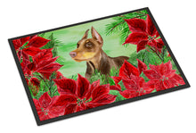Load image into Gallery viewer, Doberman Pinscher Poinsettas Doormat - 24x36 Decorative Floor Mat – Indoor/Outdoor Rug with Artistic Flair CK1357JMAT