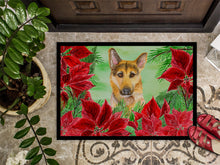 Load image into Gallery viewer, German Shepherd #2 Poinsettas Doormat - 18x27 Decorative Floor Mat – Indoor/Outdoor Rug with Artistic Flair CK1359MAT