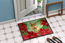Load image into Gallery viewer, German Shepherd #2 Poinsettas Doormat - 18x27 Decorative Floor Mat – Indoor/Outdoor Rug with Artistic Flair CK1359MAT
