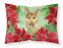 Load image into Gallery viewer, German Shepherd #2 Poinsettas  Standard Pillowcase – Artistic Decorative Front, White Back CK1359PILLOWCASE