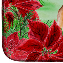 Load image into Gallery viewer, Jack Russell Terrier #2 Poinsettas Dish Drying Mat – Absorbent, Artistic Kitchen Essentials CK1360DDM