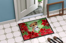 Load image into Gallery viewer, Jack Russell Terrier #2 Poinsettas Doormat - 18x27 Decorative Floor Mat – Indoor/Outdoor Rug with Artistic Flair CK1360MAT