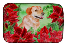 Load image into Gallery viewer, Labrador Retriever Poinsettas Dish Drying Mat – Absorbent, Artistic Kitchen Essentials CK1361DDM