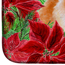 Load image into Gallery viewer, Pomeranian #2 Poinsettas Dish Drying Mat – Absorbent, Artistic Kitchen Essentials CK1363DDM