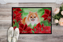Load image into Gallery viewer, Pomeranian #2 Poinsettas Doormat - 18x27 Decorative Floor Mat – Indoor/Outdoor Rug with Artistic Flair CK1363MAT