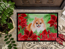 Load image into Gallery viewer, Pomeranian #2 Poinsettas Doormat - 18x27 Decorative Floor Mat – Indoor/Outdoor Rug with Artistic Flair CK1363MAT