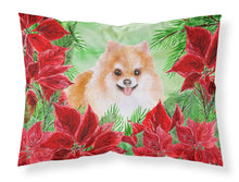 Load image into Gallery viewer, Pomeranian #2 Poinsettas  Standard Pillowcase – Artistic Decorative Front, White Back CK1363PILLOWCASE