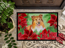 Load image into Gallery viewer, Sheltie Poinsettas Doormat - 24x36 Decorative Floor Mat – Indoor/Outdoor Rug with Artistic Flair CK1367JMAT
