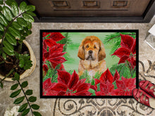 Load image into Gallery viewer, Tibetan Mastiff Poinsettas Doormat - 18x27 Decorative Floor Mat – Indoor/Outdoor Rug with Artistic Flair CK1368MAT