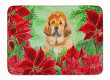 Load image into Gallery viewer, Tibetan Mastiff Poinsettas Machine Washable Memory Foam Mat CK1368RUG