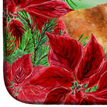 Load image into Gallery viewer, Toy Terrier Poinsettas Dish Drying Mat – Absorbent, Artistic Kitchen Essentials CK1369DDM