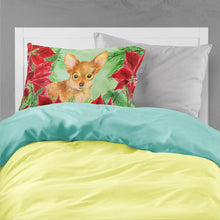 Load image into Gallery viewer, Toy Terrier Poinsettas  Standard Pillowcase – Artistic Decorative Front, White Back CK1369PILLOWCASE