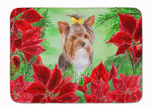 Load image into Gallery viewer, Yorkshire Terrier #2 Poinsettas Machine Washable Memory Foam Mat CK1370RUG