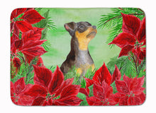 Load image into Gallery viewer, Miniature Pinscher #2 Poinsettas Machine Washable Memory Foam Mat CK1371RUG