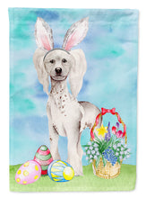 Load image into Gallery viewer, Chinese Crested Easter Bunny Flag Canvas House Size CK1380CHF