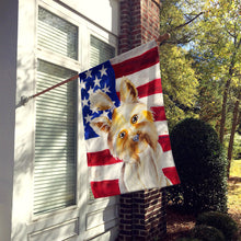 Load image into Gallery viewer, Yorkie Yorkshier Terrier Patriotic Flag Canvas House Size CK1382CHF