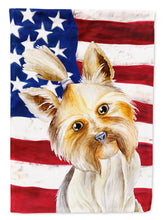 Load image into Gallery viewer, Yorkie Yorkshier Terrier Patriotic Flag Canvas House Size CK1382CHF