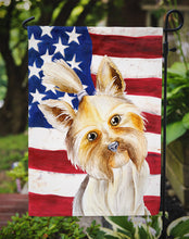 Load image into Gallery viewer, Yorkie Yorkshier Terrier Patriotic Garden Flag - Outdoor Decorative Yard Flag CK1382GF