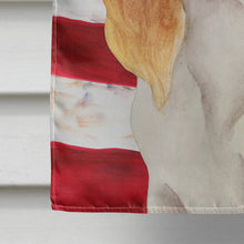 Load image into Gallery viewer, Cavalier Spaniel Patriotic Flag Canvas House Size CK1384CHF