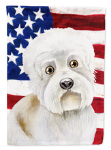 Load image into Gallery viewer, Dandie Dinmont Patriotic Flag Canvas House Size CK1386CHF