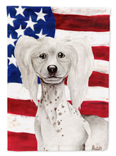 Load image into Gallery viewer, Chinese Crested Patriotic Flag Canvas House Size CK1387CHF