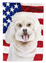 Load image into Gallery viewer, Bichon Frise Patriotic Flag Canvas House Size CK1388CHF