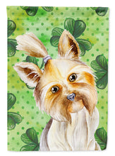 Load image into Gallery viewer, Yorkie Yorkshier Terrier Shamrocks Flag Canvas House Size CK1396CHF