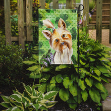 Load image into Gallery viewer, Yorkie Yorkshier Terrier Shamrocks Garden Flag - Outdoor Decorative Yard Flag CK1396GF