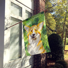 Load image into Gallery viewer, Corgi Shamrocks Flag Canvas House Size CK1397CHF