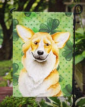 Load image into Gallery viewer, Corgi Shamrocks Garden Flag - Outdoor Decorative Yard Flag CK1397GF