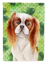 Load image into Gallery viewer, Cavalier Spaniel Shamrocks Flag Canvas House Size CK1398CHF