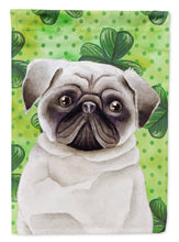 Load image into Gallery viewer, Pug Shamrocks Garden Flag - Outdoor Decorative Yard Flag CK1399GF