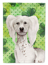 Load image into Gallery viewer, Chinese Crested Shamrocks Flag Canvas House Size CK1401CHF