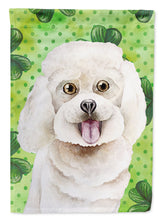 Load image into Gallery viewer, Bichon Frise Shamrocks Garden Flag - Outdoor Decorative Yard Flag CK1402GF