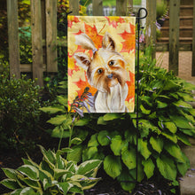 Load image into Gallery viewer, Yorkie Yorkshier Terrier Fall Garden Flag - Outdoor Decorative Yard Flag CK1403GF