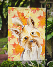 Load image into Gallery viewer, Yorkie Yorkshier Terrier Fall Garden Flag - Outdoor Decorative Yard Flag CK1403GF