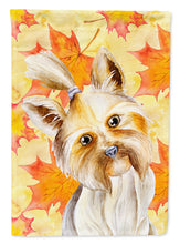 Load image into Gallery viewer, Yorkie Yorkshier Terrier Fall Garden Flag - Outdoor Decorative Yard Flag CK1403GF