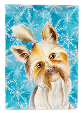 Load image into Gallery viewer, Yorkie Yorkshier Terrier Winter Garden Flag - Outdoor Decorative Yard Flag CK1410GF
