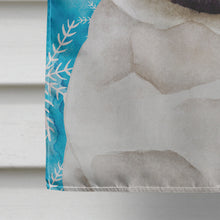 Load image into Gallery viewer, Pug Winter Flag Canvas House Size CK1413CHF