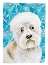 Load image into Gallery viewer, Dandie Dinmont Winter Flag Canvas House Size CK1414CHF