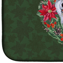 Load image into Gallery viewer, Alaskan Malamute Poinsetta Wreath Dish Drying Mat – Absorbent, Artistic Kitchen Essentials CK1504DDM
