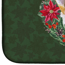 Load image into Gallery viewer, Pembroke Corgi Poinsetta Wreath Dish Drying Mat – Absorbent, Artistic Kitchen Essentials CK1508DDM