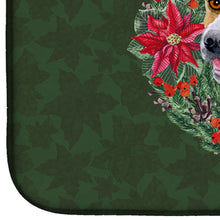 Load image into Gallery viewer, American Staffordshire Poinsetta Wreath Dish Drying Mat – Absorbent, Artistic Kitchen Essentials CK1510DDM